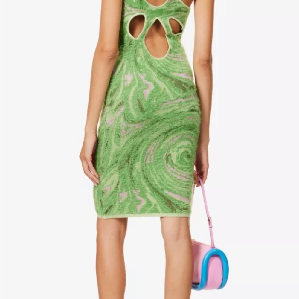 House Of Sunny 14 Green Hot Springs Hockney BodyCon Mini Dress